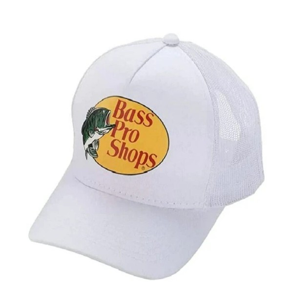 Snap-Back Bass Pro Shops Hat Mesh Adjustable SnapBack White NEW