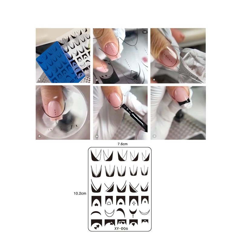 French Stamping Plates Set Nail Art Stamping Plates French Line