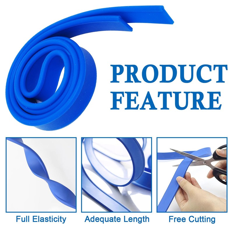 Squeegee Replacement Rubber Strip,Window Cleaning Squeegee Replacement Rubber,105cm/41inch,Blue,1 Pcs
