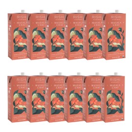 Rishi Tea Masala Chai Concentrate Beverage | Immune Support, USDA Certified Organic, Black Tea, Antioxidants, Energy-Boosting | 32 fl oz Carton, 8 Servings (Pack of 12)