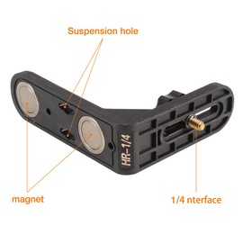 DMITER Magnet Level Durable L-Shape Magnetic Bracket Leveling 1/4" Thread Laser Level Adapter for instruments Lasers