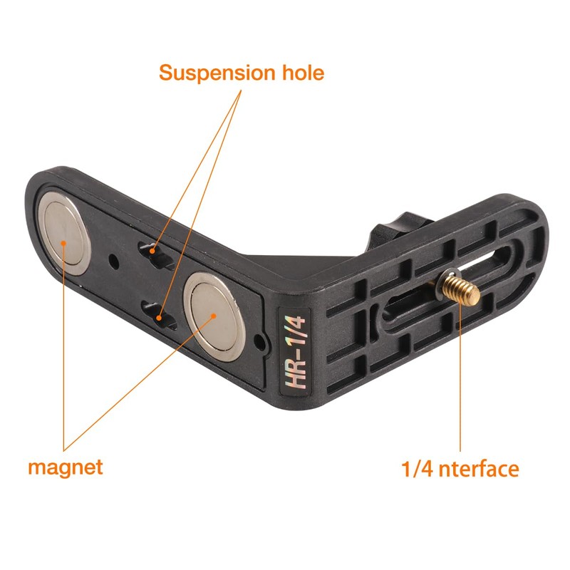 DMITER Magnet Level Durable L-Shape Magnetic Bracket Leveling 1/4" Thread