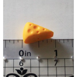 Cheese Wedge Charm Beads - Set of 6