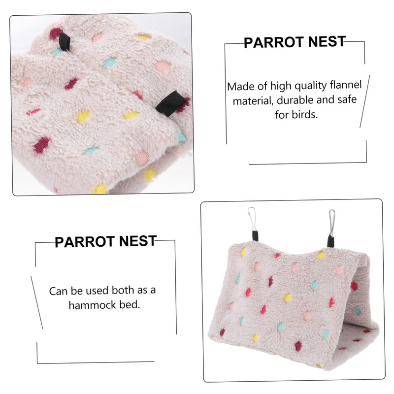 SUPVOX Flannel Parrot Nest Bird Warm Nest Hanging Design Comfortable