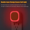 YUNLEX 6 Pack Plug in Dimmable Red Night Light, Auto