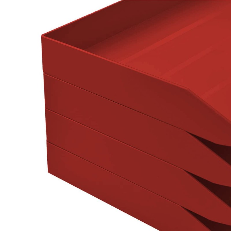 Acrimet Stackable Letter Tray 3 Tier Side Load Plastic Desktop