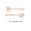 Mini Wooden Spork, 100PCS Bamboo Forks, Disposable Wooden Forks for