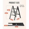WOA WOA 3 Step Ladder, Foldable Step Stool, Lightweight Ladder