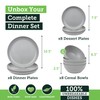 Grow Forward 24-piece Premium Wheat Straw Dinnerware Sets for 8