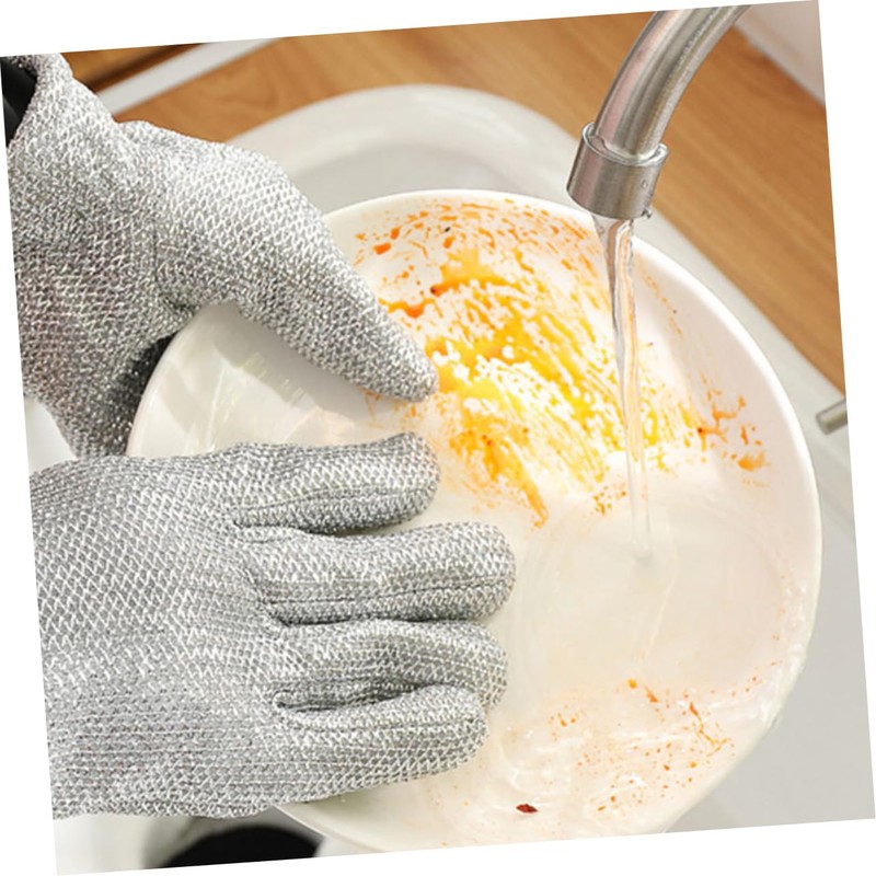 KICHOUSE Comfortable Kitchen Washing Gloves Heat Resistant Dishwashing Gloves for