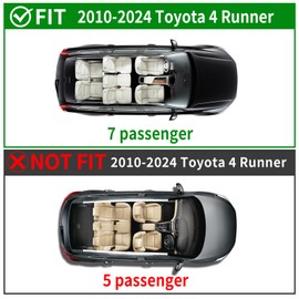 powoq Backrest Mat Compatible with 2010-2024 Toyota 4Runner 7-Seat TPE Material Back Seat Protector Replacement for 2010-2024 Toyota 4Runner Accessories (2nd Backrest Mat)