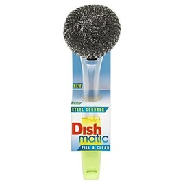 Dishmatic Filable Washing Up Brush With Steel Scourer by Dishmatic