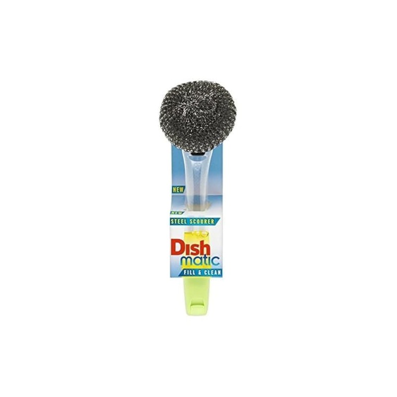 Dishmatic Filable Washing Up Brush With Steel Scourer by Dishmatic