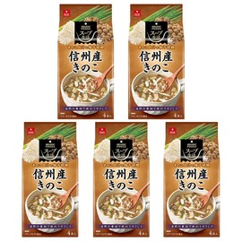 Aszac Foods Shinshu Mushroom Soup (0.16 oz (4.4 g) x 4) x 5 Bags
