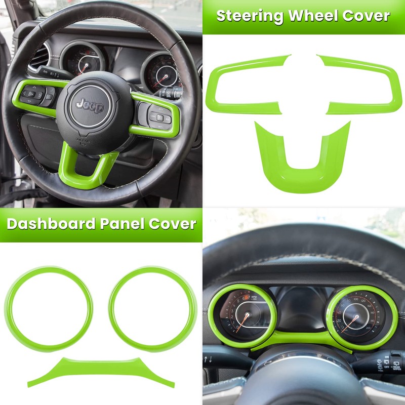 23PCS Full Set Interior Decoration Trim Kit for Jeep Wrangler