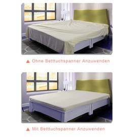 Weysoo Bed Sheet Fasteners, 8Pcs Adjustable Bed Sheet Straps Elastic Sheet Clips for Bedding, Fitted Bed Sheet Grippers to Keep Your Sheets in Place,White