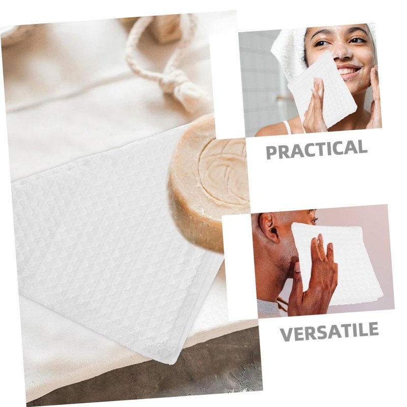 BIUDECO 3pcs Reusable Waffle Square Towel Face Washcloths Cotton Washcloths