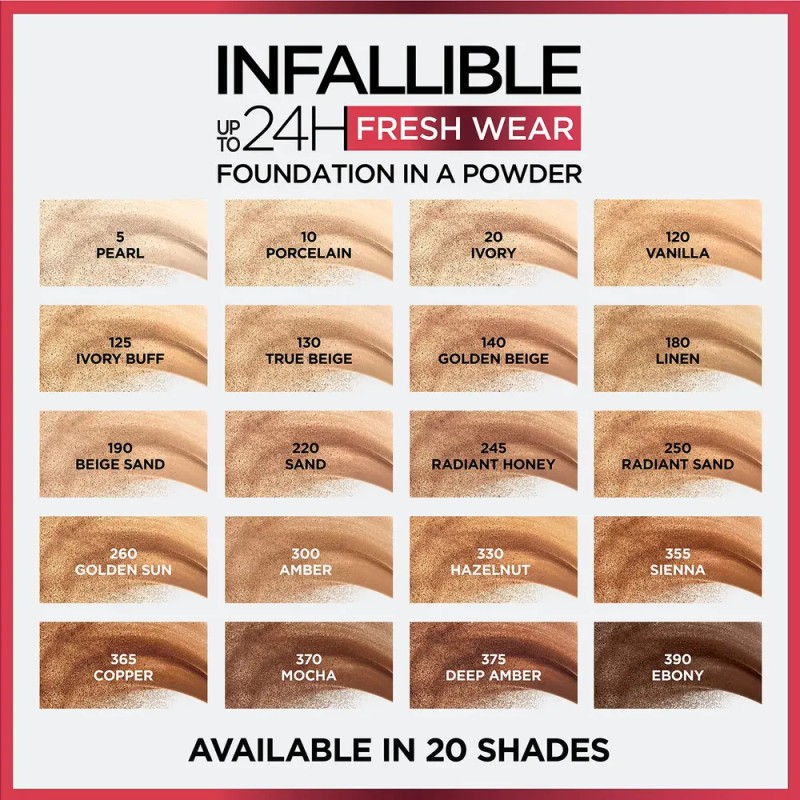 Base De Maquillaje L'oreal Paris Infallible Powder 24h Sand 220
