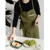 AOBBYBBS Adjustable Japan Nordic Style Soft Cotton Linen Apron with