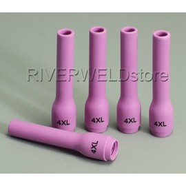 796F75 Long TIG Alumina Nozzles ceramics Cups 1/4" x D6.5 x 63mm Fit DB SR WP 9 20 25 TIG Welding Torch 5pk