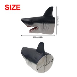 Andux Animal Hand Puppet Realistic Soft Rubber Interactive Role Play Hand Puppet Toys DWSO-01 (Sharks)