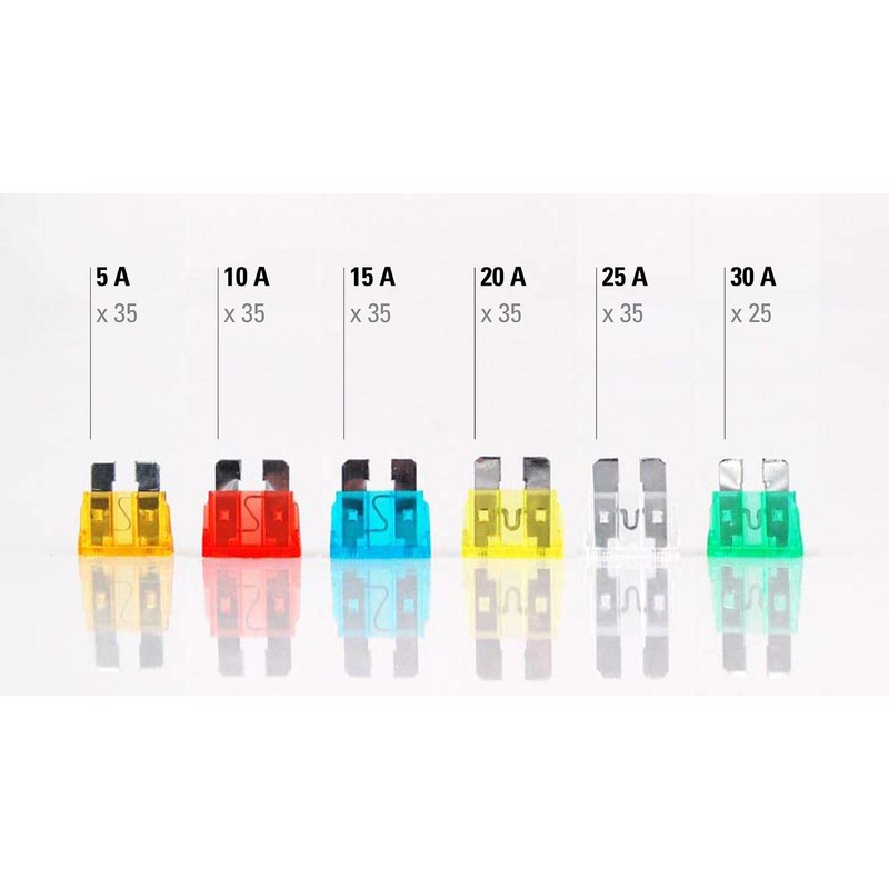 200 Car Fuses Assortment 5A-30A 19mm 200 Blade Fuses Car