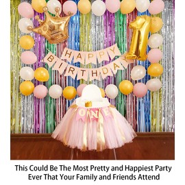 ShinyBeauty Rainbow Foil Fringe Curtains 2 Pack 3FTx8FT Metallic Tinsel Curtain Tinsel Door Curtains Photo Booth Backdrop for Wedding/Birthday/Baby Shower/Holiday Celebration (6FTx8FT, Rainbow)