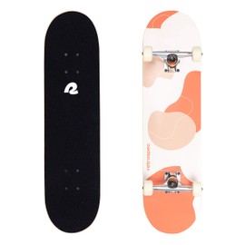 Retrospec Alameda Skateboard Complete | Canadian Maple Wood Deck w/ 5.5 Inch Aluminum Alloy Trucks for Commuting, Cruising, Carving & Downhill Riding