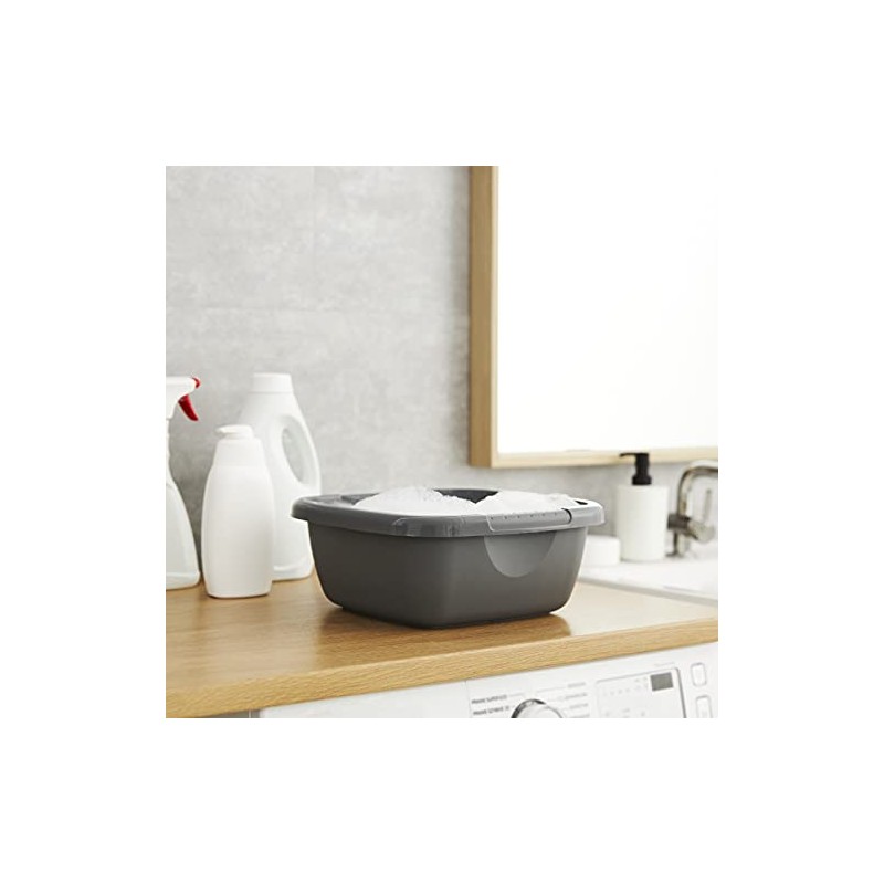 Rotho Daily Basin, Plastic (PP Recycled), Anthracite, 8 L