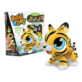 Build-a-Bot: Tiger | Build Your Own Interactive Pet Tiger | Easy Click 'n' Create System | 20+ Piece STEM Robot Kit for Kids | For Ages 4+