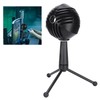 Snowball Microphone USB Inbuilt Audio Card Adjustable Angle Detachable Holder