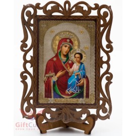 Christian Orthodox wooden Icon Panagia Portaitissa Иверская икона Божией Матери