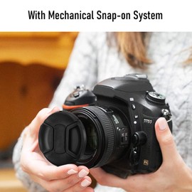 2 Pack 62mm Lens Cap with Cleaning Cloth and Rope for Nikon Canon Fuji Sony DSLR Compatible with Nikon NIKKOR Z 35mm 1:1.8 S Lens and Other 62mm Threaded Lenses