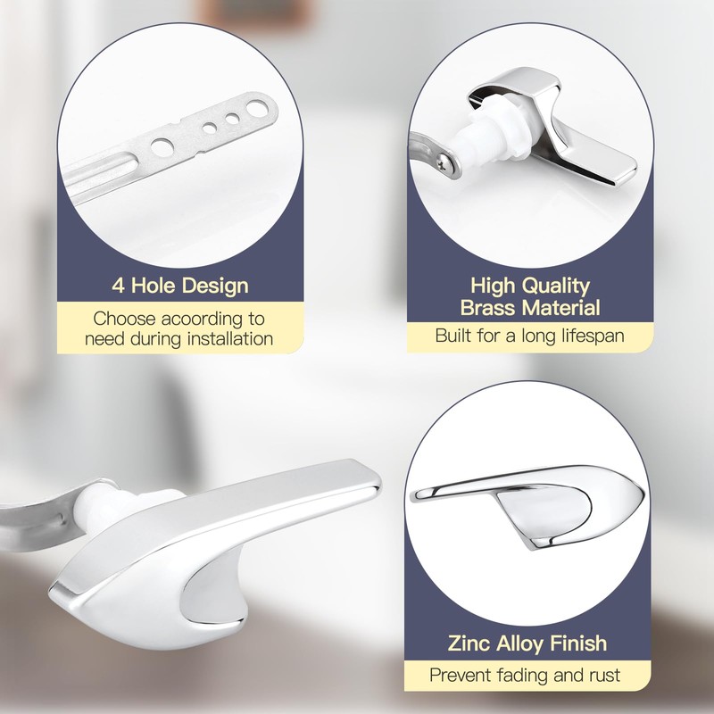 PuritySage for Kohler 87115-CP Left Side Trip Lever, Toilet Flush