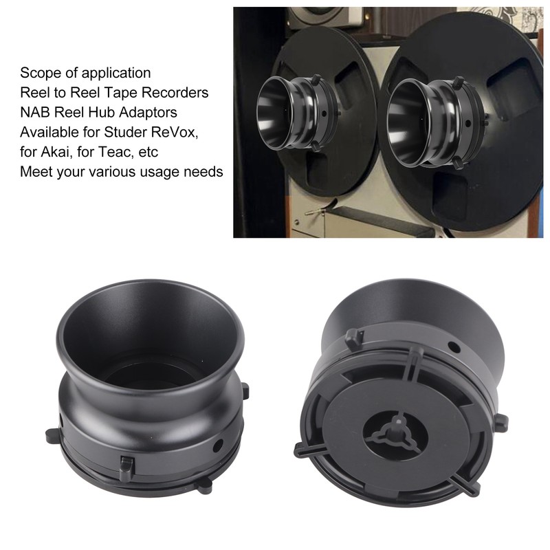1 Pair NAB Hub Adapters Professional Polished Aluminum Alloy 10