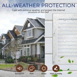 6" X 6" Attic Vent Aluminum Gable Vents for Houses Gable Vent Shed Vents Cover Exterior with Screen Mesh Alloy Wall Vent Ventilation for Home Garage Attic Ceiling - Vent Opening: 4" x 4" White