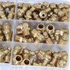 Boeray 115pcs 1/4“ 1/8” Hydraulic Grease Brass Zerk Fitting SAE