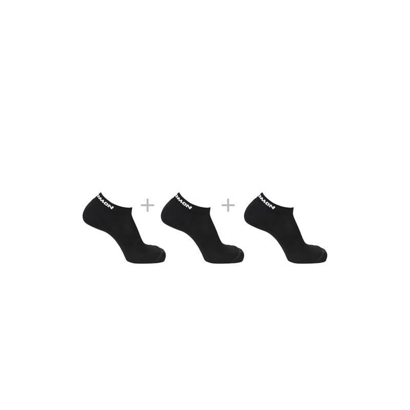 Salomon Flow Low Unisex Socks 3 Pack Black 3-5