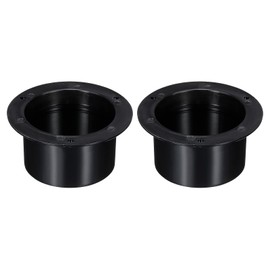 PATIKIL 3 Inch Duct Connector Flange, 2 Pack Exhaust Hose Flange ABS Round Air Duct for Heating Cooling Ventilation System