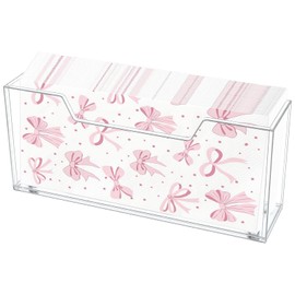 Acrylic Guest Towel Holder, Clear Waterproof Splashing Vertical Napkin Holder, Disposable Hand Towel Holder, Modern Dining Table Napkin Tray for Home, Hotel, Office, Bathroom, Kitchen (1, Clear)