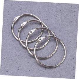 Operitacx 20pcs Scrapbook Key Fob Book Shelves Office Book Ring Loose Leaf Book Rings Metal Keychain Loose Leaf Rings Metal Clip for Organization Metal Book Ring Key Chain Binder Metal Ring