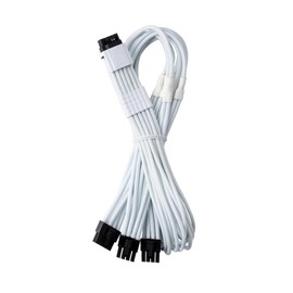 CableMod E-Series Pro ModFlex Sleeved 12V-2x6 12VHPWR StealthSense PCIe Cable for EVGA G/G+ / P/P+ / T (White, 16-pin to Triple 8-pin, 60cm)