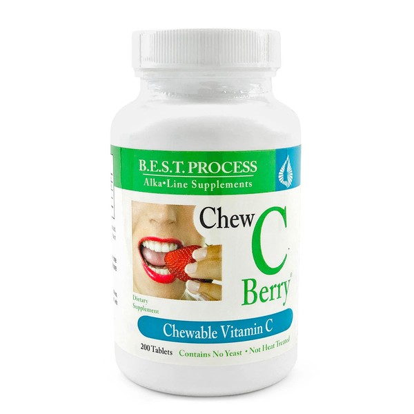 Morter HealthSystem Chew C Berry (3 Pack) Best Process Alkaline — Natural Great Tasting Chewable Vitamin C Tablets — Rose Hips, Rutin & Ascorbic Acid with Antioxidants & Bioflavonoids