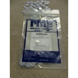 RMP Stamping Blanks, 1/2" Round W/hole, Aluminum .032" (20 Ga.) (50 pack)