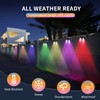 Gtliba Solar Fence Lights Outdoor 10 Colors, Warm White &