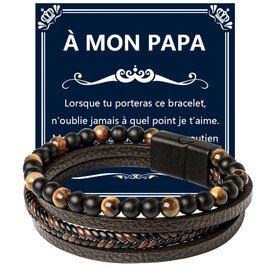 Mochity Men's leather bracelet, 21 cm bracelets for men, men's bracelet, gifts for men, dad, grandfather, birthdays, men's bracelet men's leather bracelet