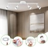 AIBOO Track Lighting Kit, Modern White Ceiling Spot Lighting with