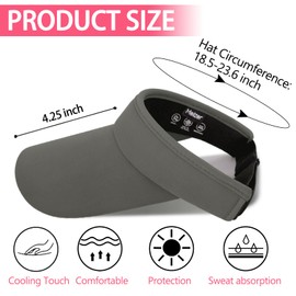 Meilzer Men/Women's Visor for Sun Protection UPF50+ Superlite Sport Hats Adjustable Empty Top Baseball Cap for Golf, Running, and Outdoor Activities Wide Brim Cap (White)