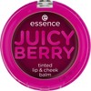 essence JUICY BERRY tinted lip & cheek balm, blush, violet,