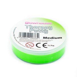 Premium Squeeze Therapy Putty Non-Toxic Hand Exercise Anti-Stress for Adults and Children 57g (Green - Medium)